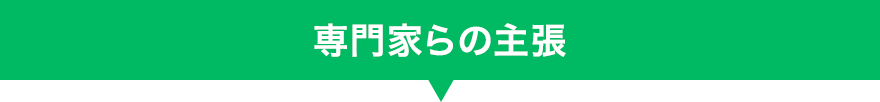 専門家らの主張